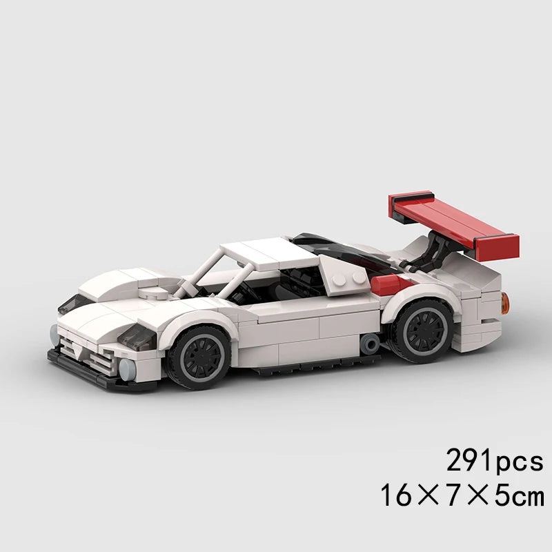 MOC Car Speed R34 488 Pickup R32 Racing Vehicle Model Building Block Super Race brick Christmas Gift City Technical rally sport