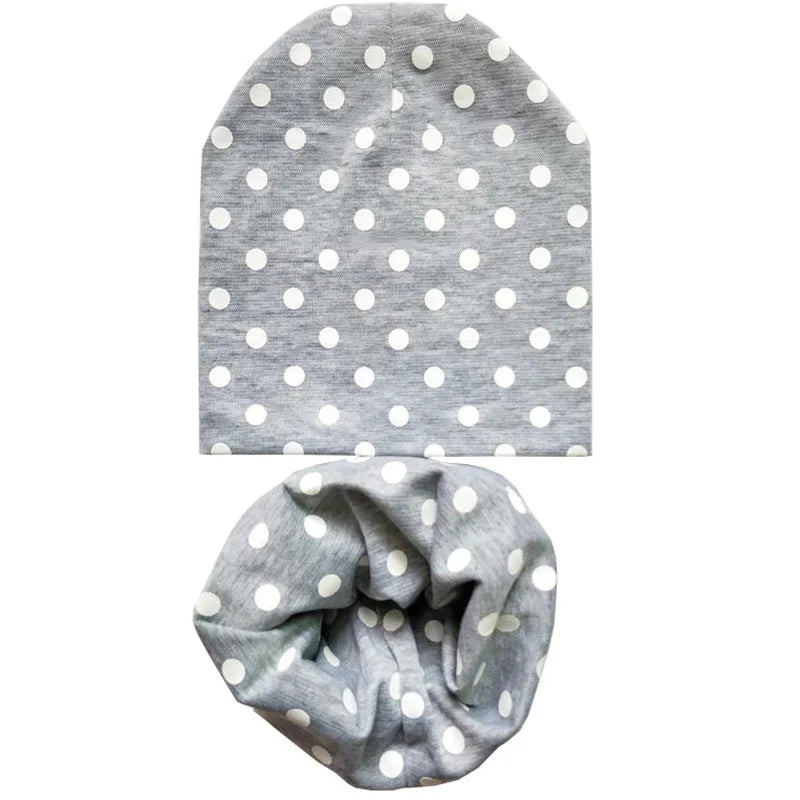 Star Print Cotton Baby Hat Autumn Winter Baby Girls Hat Boys Cap Toddlers Infant Cap Scarf Children Bonnet Hats
