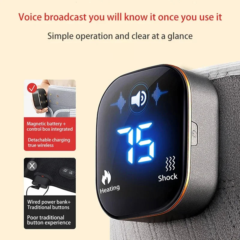 Electric Heating Waist Hot Compress Massager Vibration Lumbar Brace Belt Waist Back Massage Pain Relief Care Blood Circulation