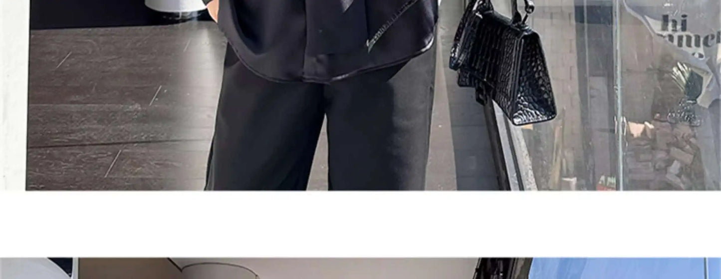 IEFB Korean Fashion Men's Shirt Bow Tie Design Loose Simple Fresh Long Sleeve Casual 2024 Spring Solid Color Male Tops 9C5081