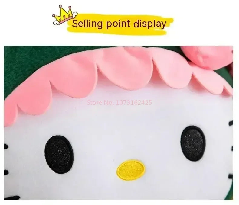 Sanrio Dinosaur Hello Kitty Plush Toy Kawaii Anime Kitty Plushie Pillow Cute 35/50/65cm/80cm Cartoon Stuffed Doll Christmas Gift