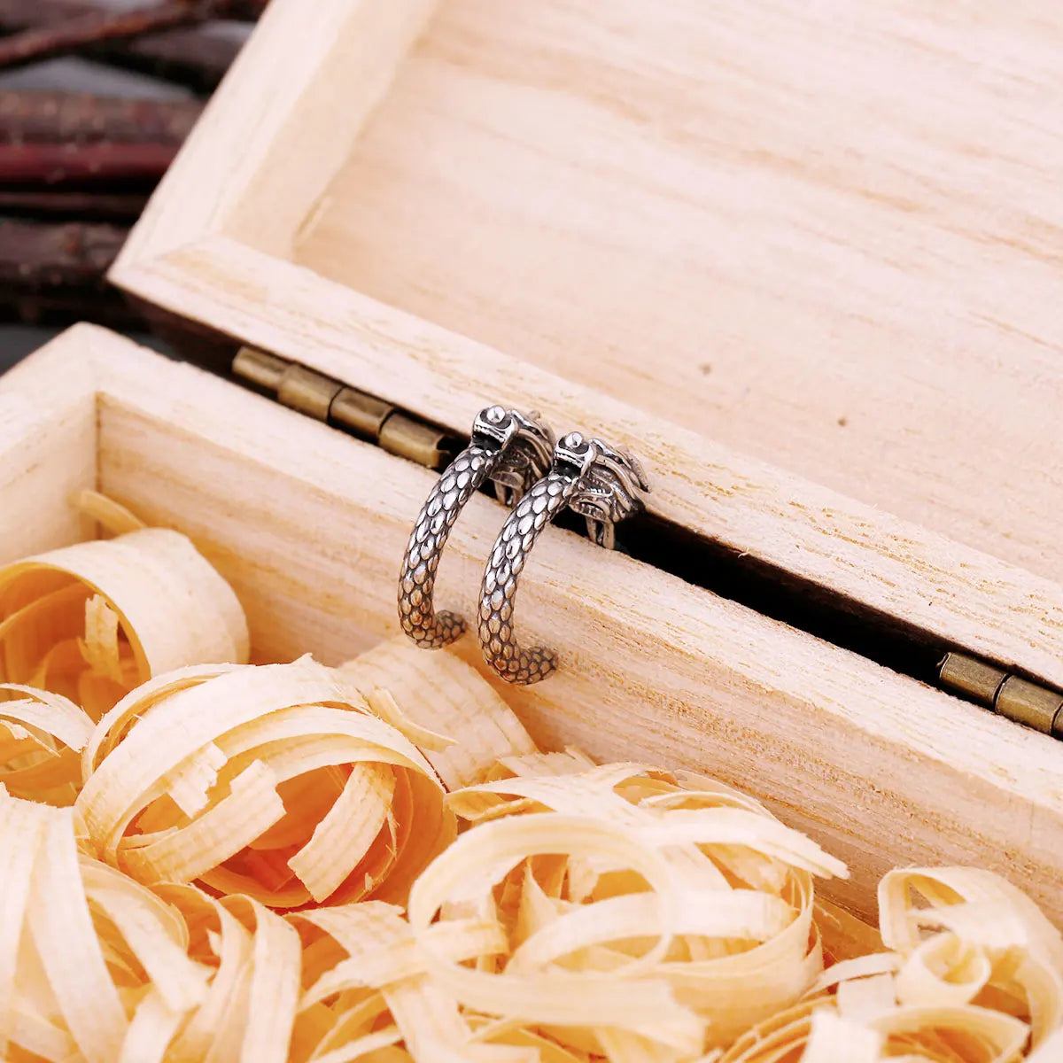 316L Stainless Steel Vintage Dragon Hoop Earring For Men Street Hip-Hop Style Earrings Fashion Animal Punk Jewelry Wholesale