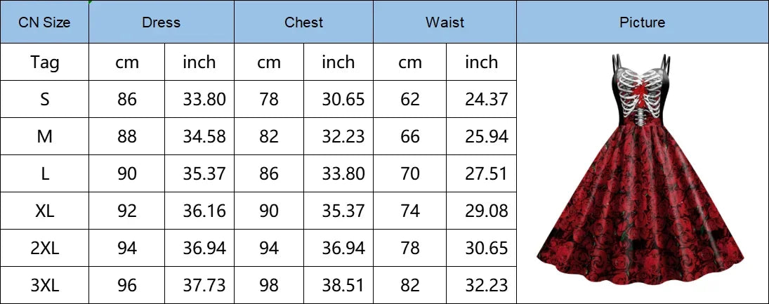 Halloween Cosplay dark Black Rose Skull Dress Women Costume Sleeveless Vintage Party Dresses Skull Witch Scary Girls Clothings