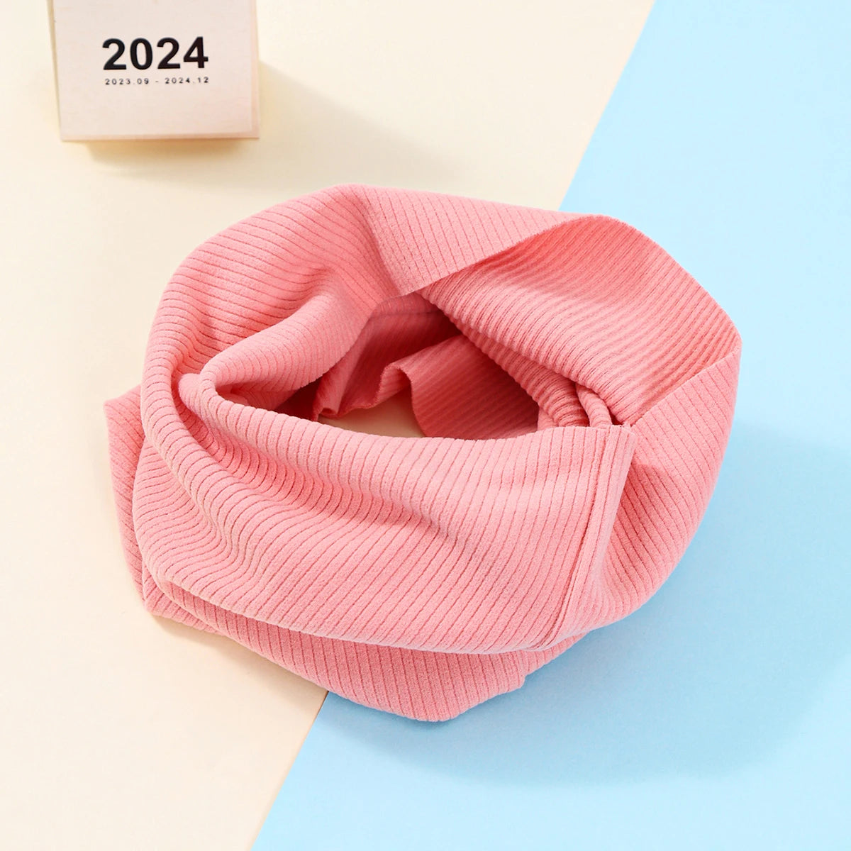 Kids Cotton Scarf Multipurpose O Neck Ring Scarf Solid Print Children Autumn Winter Warm Windproof Scarves For Boys Girls