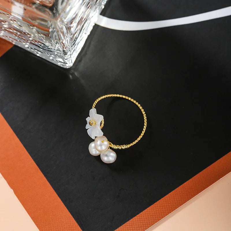 Vintage Rose Flower Rings For Women Korean Style Adjustable  Sakura Princess Finger Ring Bride Wedding Engagement Party Jewelry