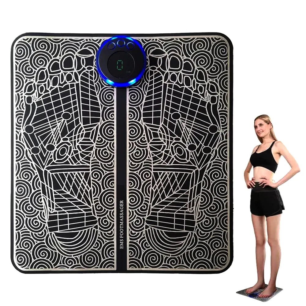 Foot Massager EMS Rechargeable Massage Mat Foot Relaxation Pads Electric Foot Massage Tool To Relieve Sore Feet Home Fitness