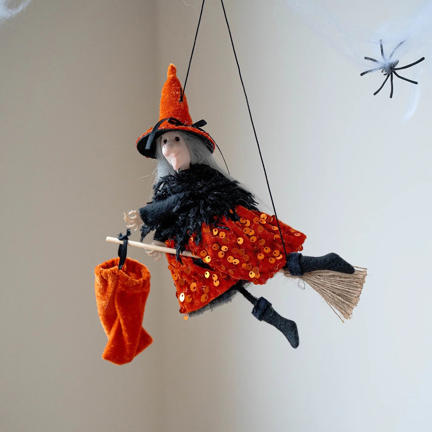 Cute Halloween Witch Pendant Halloween Decoration Home Decor Pumpkin Ghost Witch Hanging Pendant Halloween Creative Gift