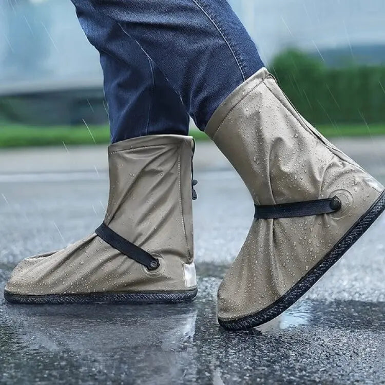 Waterproof Tall Silicone Shoe Covers Antislip Outdoor Travel Rainproof Boot Covers