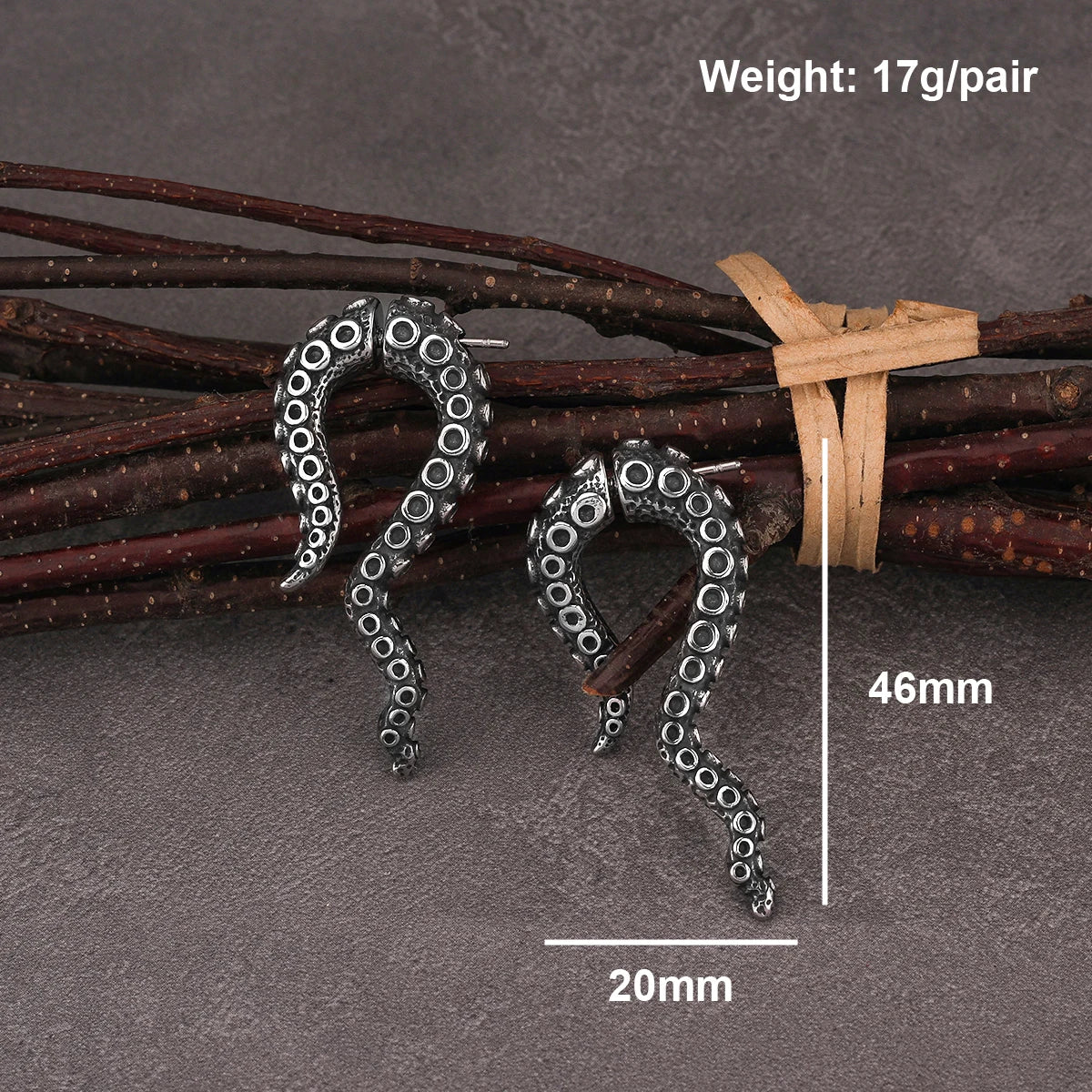 Creative Design Octopus Feet Drop Earring Men Women Punk Hip Hop Eardrop Jewelry Quality Stainless Steel Earrings Gift