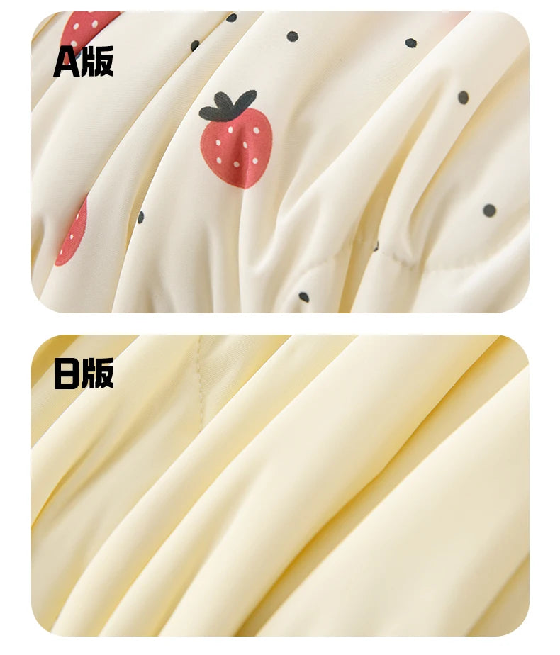 New Prints Cooling Blanket for Bed Silky Lightweight Summer Quilt Double Side Cold & Cooling Fabric Duvet Comforter Ice Silk