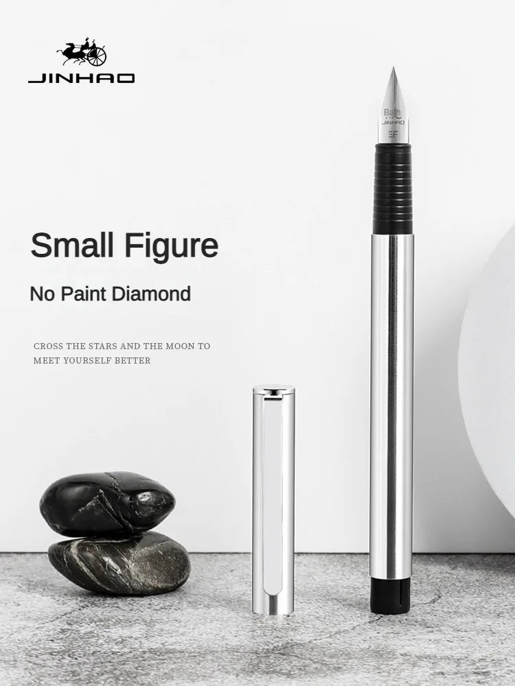Jinhao 65 Black Silver Colors Fountain Pen EF F 0.30mm Nib Luxury Elegant Pen Business Office Student School Stationery Supplies