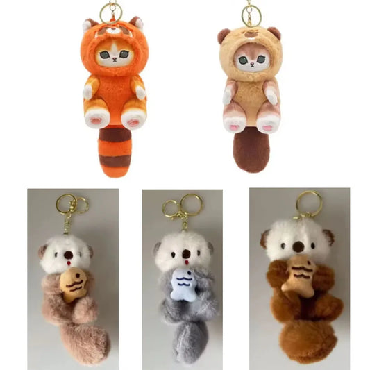 2025**Cattoon Amine Anime Mofusand  Plush Doll Toys Stuffed Animals Keychain Bag Small Pendant Hangings Christmas Birthday Gifts