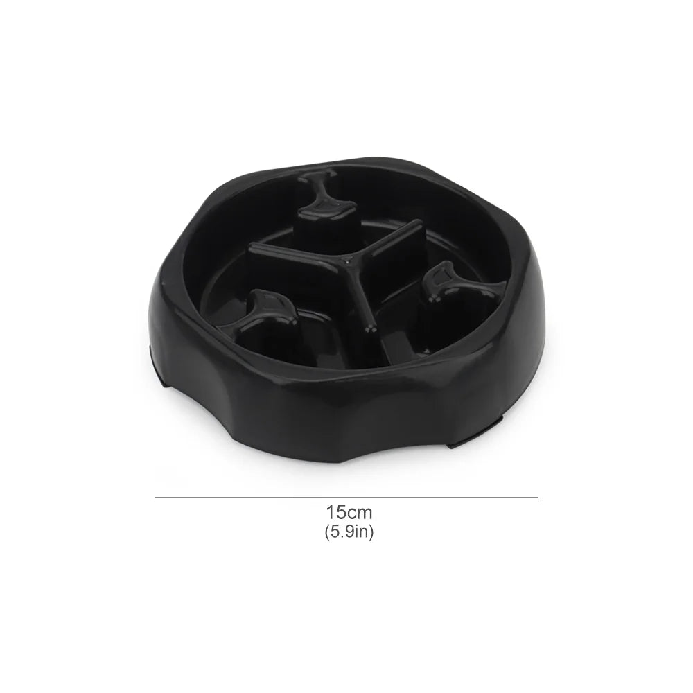 Small Dog Slow Food Bowl Anti Choking Cat Pet Bowl Puppy Feeder Supplies Square/Round