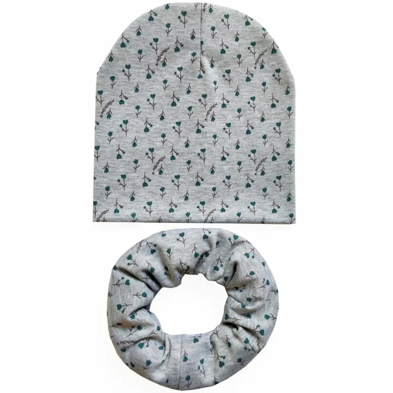 Star Print Cotton Baby Hat Autumn Winter Baby Girls Hat Boys Cap Toddlers Infant Cap Scarf Children Bonnet Hats
