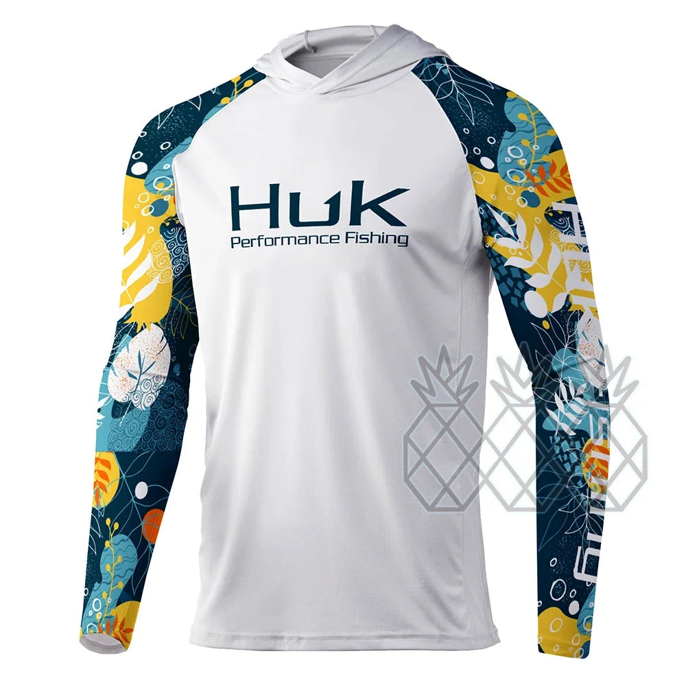 HUK Fishing Hoodies Shirts Men Long Sleeve Quick Dry Breathable Clothing Uv Protection Outdoor Fishing T-shirt Camisas Ce Pesca