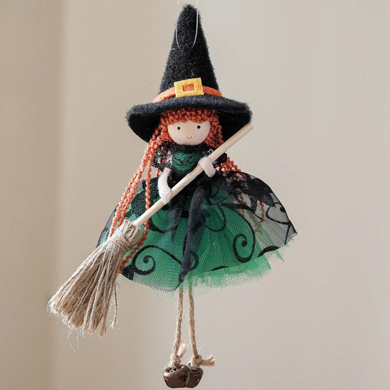 Cute Halloween Witch Pendant Halloween Decoration Home Decor Pumpkin Ghost Witch Hanging Pendant Halloween Creative Gift