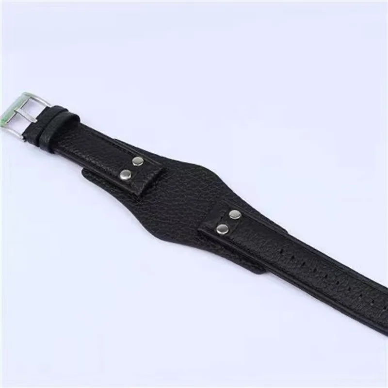 20 22mm Cow Leather Watch Strap for Fossil CH2564 CH2565 CH2891CH3051 Wristband Black Brown Tray Band with Rivet Style bracelet