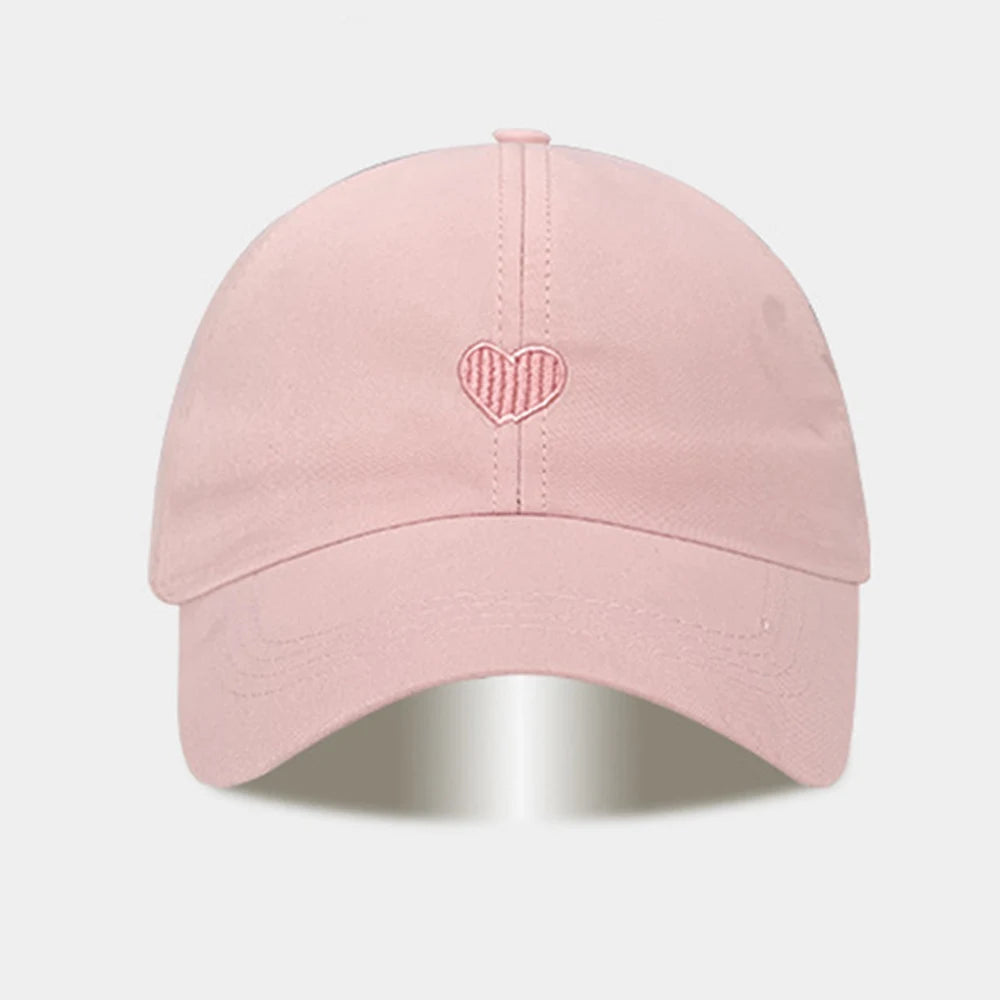 Y2K Sweet Bright Pink Rose Red Women Summer Hat Sun Cap Adjustable High Ponytail Baseball Caps Sun Protection Visor Hat Golf Cap