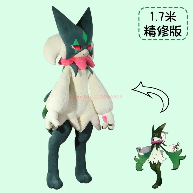 170cm Pokemon Crystal Velvet Version Meowscarada Plush Doll Throw Pillow Room Ded Decor Anime Peripheral Birthday Christmas Gift