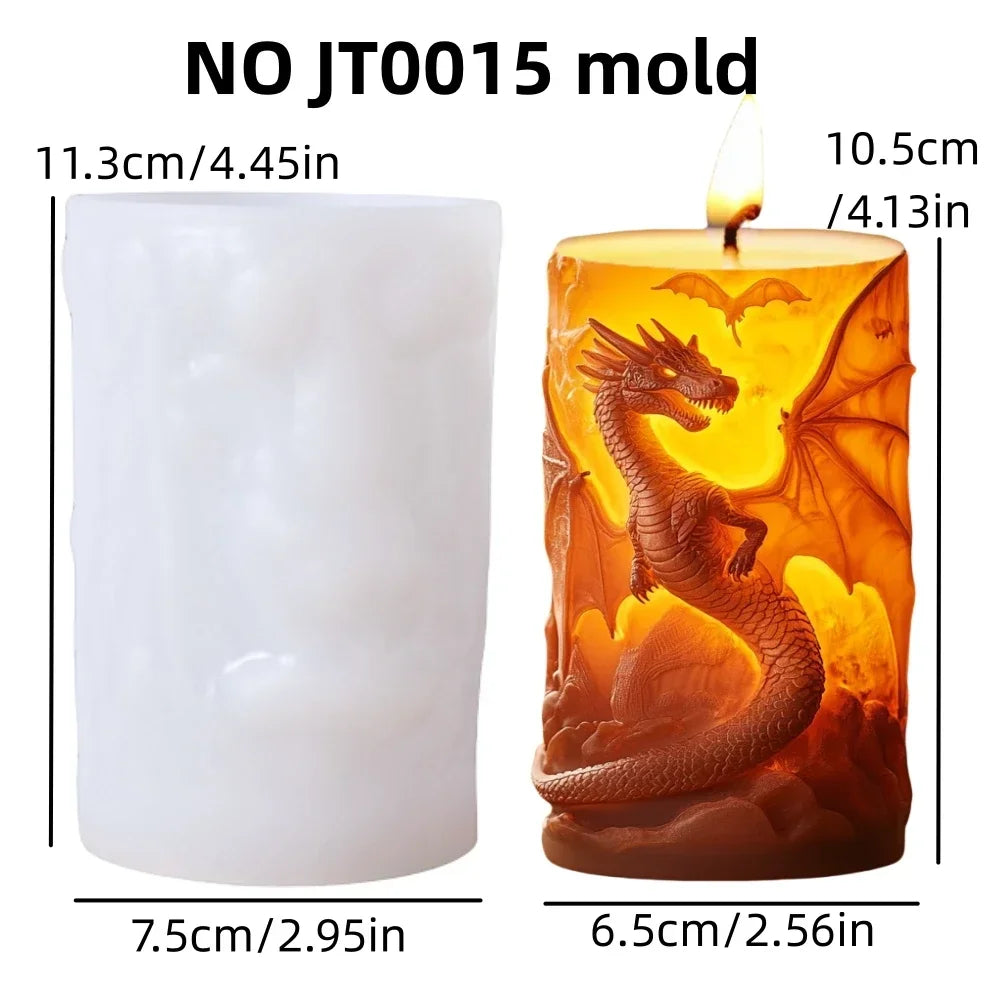 DIY elk relief cylindrical candle silicone mold sika deer flower relief resin mould Forest sika deer gypsum molds Christmas gift