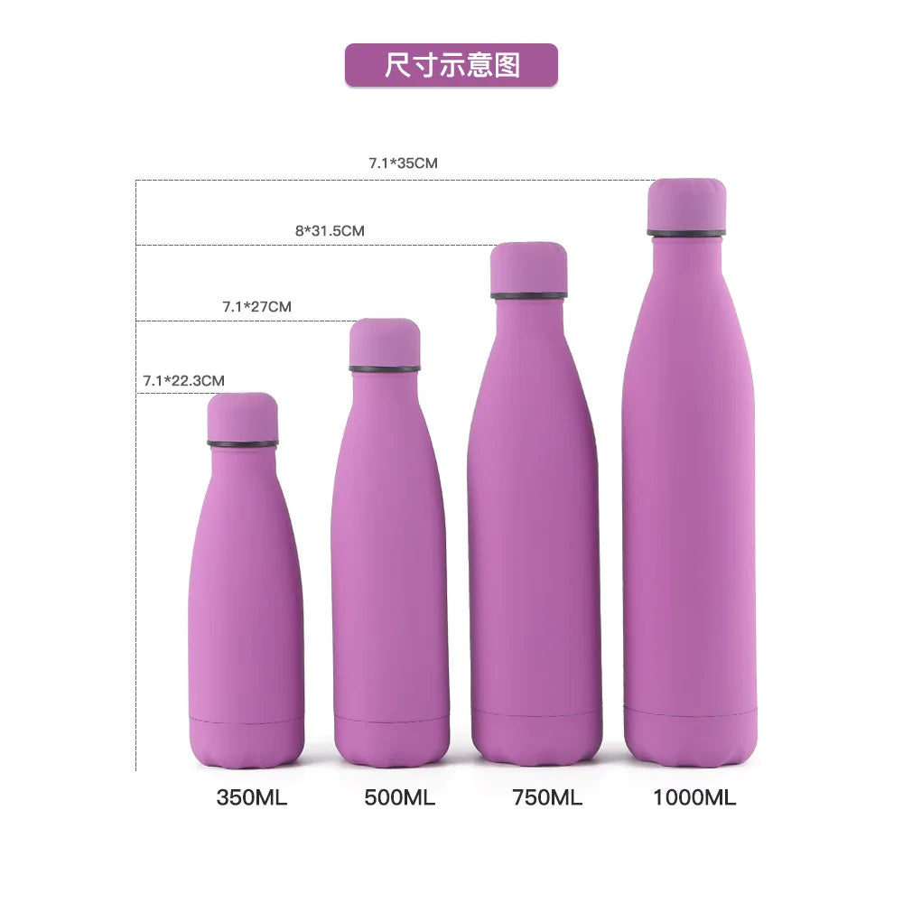 500/750/1000ml Double-Wall Insulated Vacuum Flask Stainless Steel Water Bottle BPA Free Thermos for Sport Water Bottles