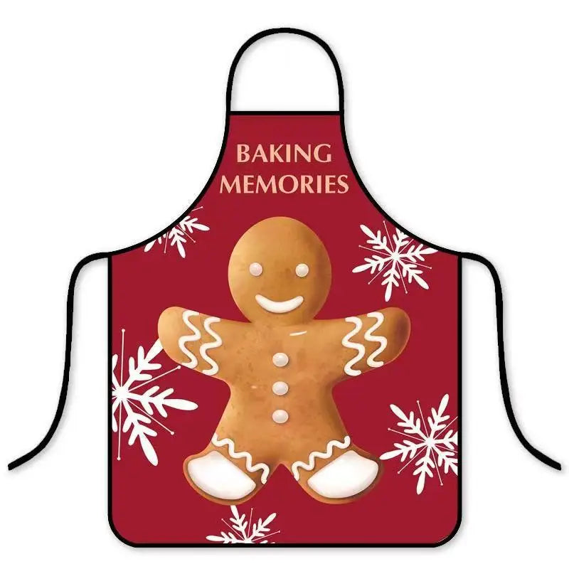 New Christmas Santa Claus apron, oil-resistant Christmas gift, kitchen and dining room decoration