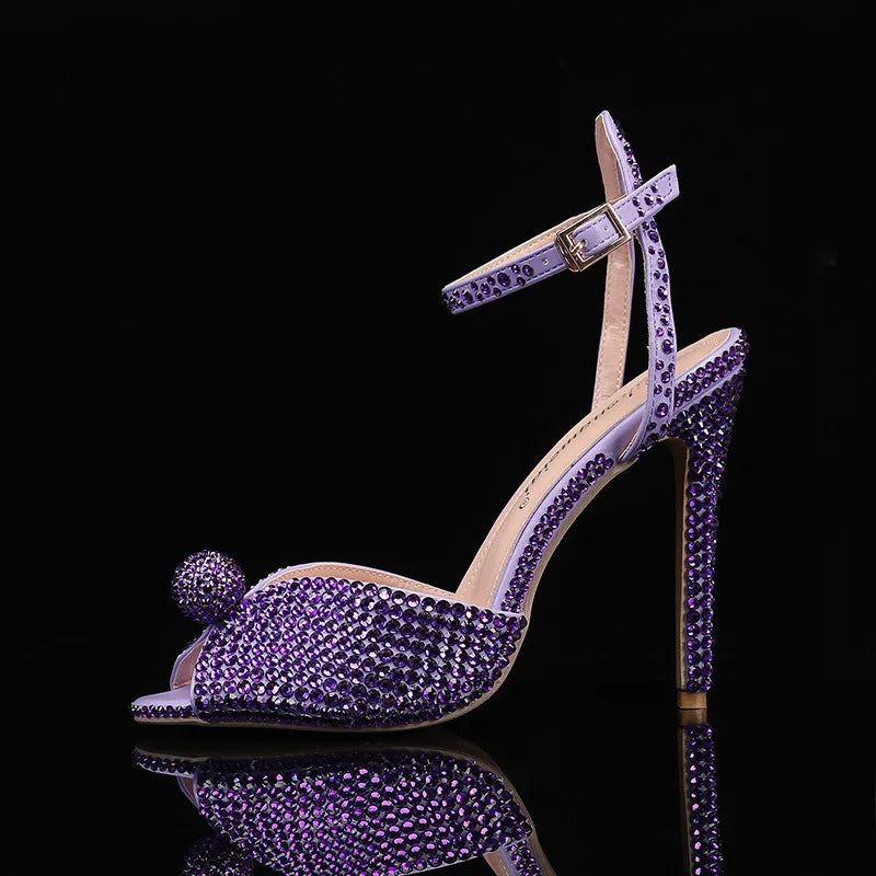 Fashion High Quality Wedding Shoes Women Pearls Studs Luxury Peep Toe White High Heels Buckle Designer Woman Sandal 43 Zapatos
