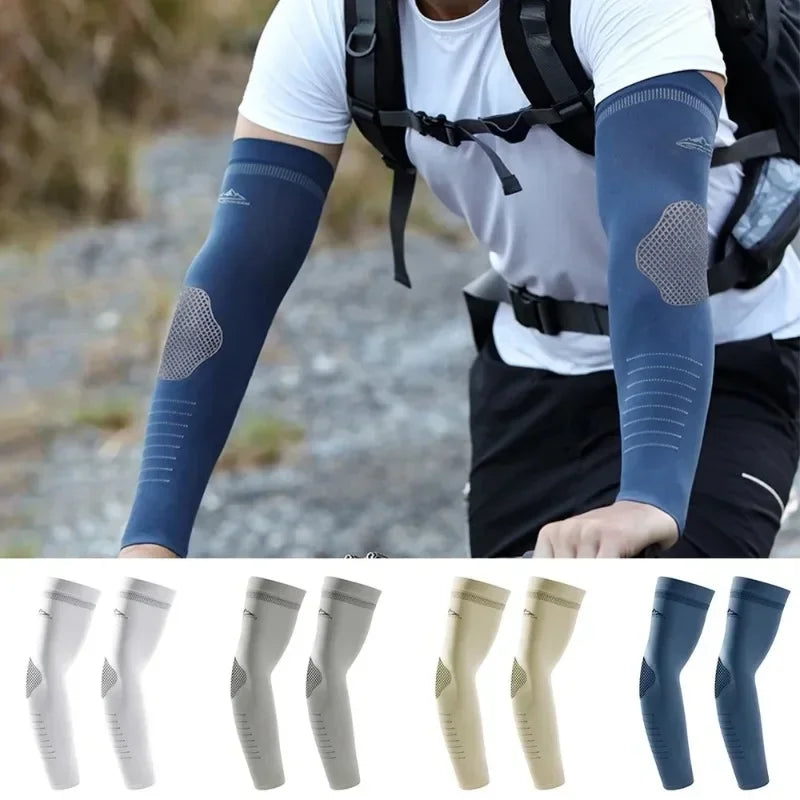 1Pair Cycling Arm Sleeves for Men Women UV Sun Protection Breathable Lightweight Outdoors Sports MTB Road Bike Sleeves