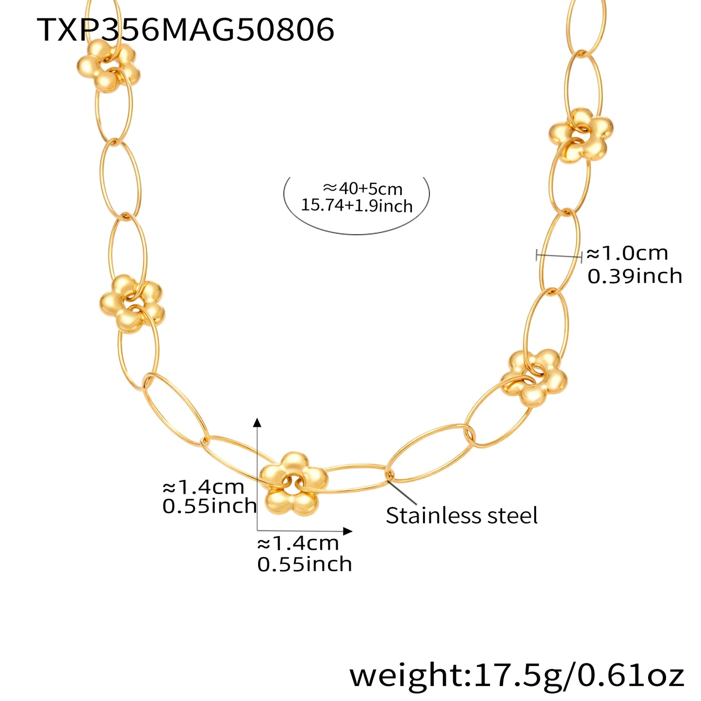 Chain Necklace Bracelet In Stainless Steel With 18k Gold Plated Waterproof Non Tarnish Bracelets Necklaces Jewelry Set For Women