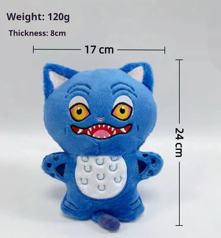 25cm Cute Kpop Demon Hunters Plush Doll Celebrity Fans Blue Tiger Doll Tv Themed Plush Toys Sofa Car Decoration Christmas Gift