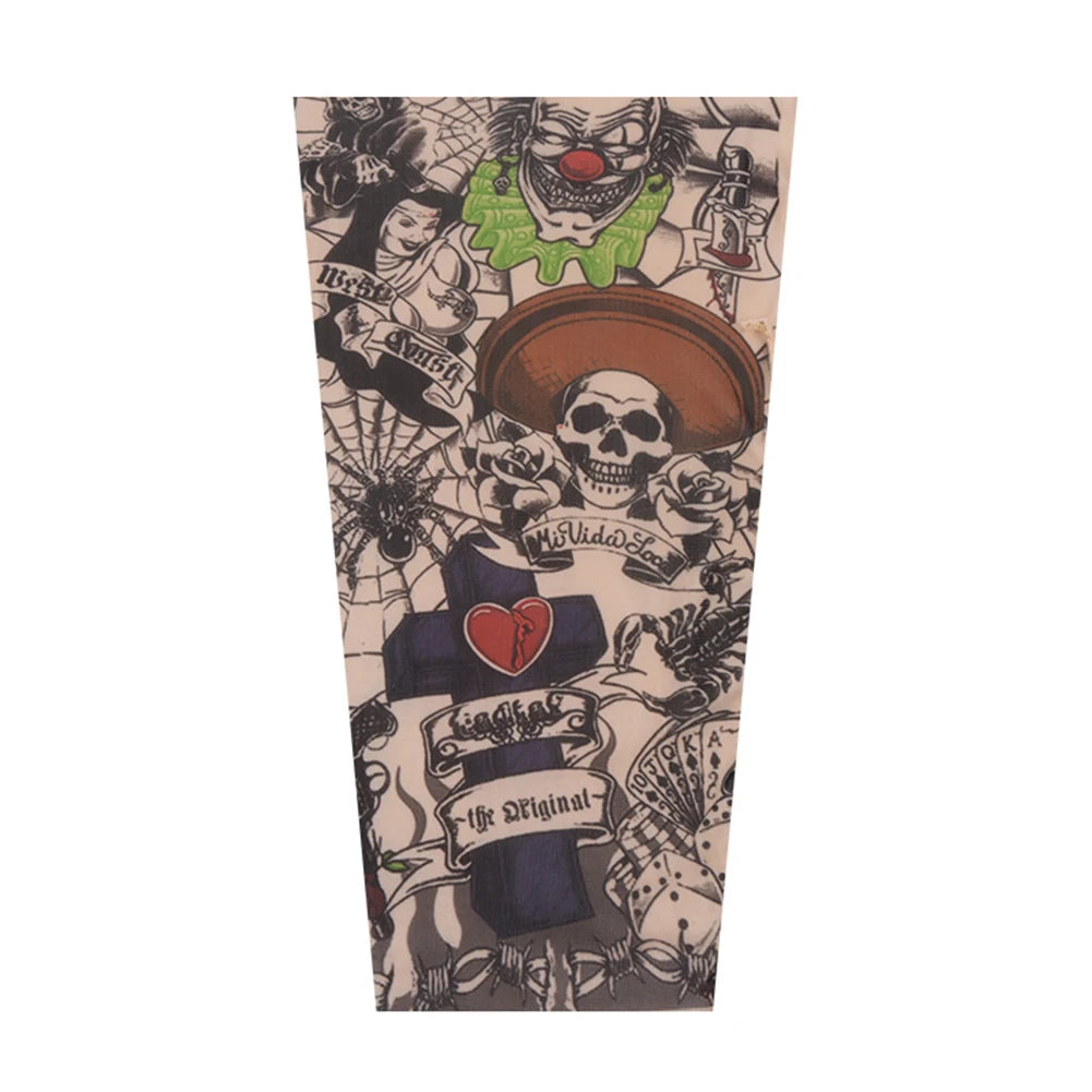 Children Flower Arm Sleeves Arm Cover Outdoor Sport Running Summer Cooling UV Protection Tattoo Arm Sleeves Sun Protection
