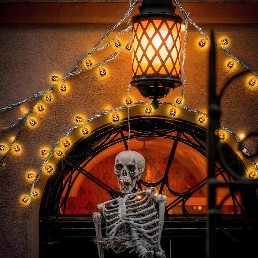 1PCS Halloween Party Home Indoor Outdoor 1PC Halloween 3M 20 LED Battery Powered String Lights With Pumpkin Shape