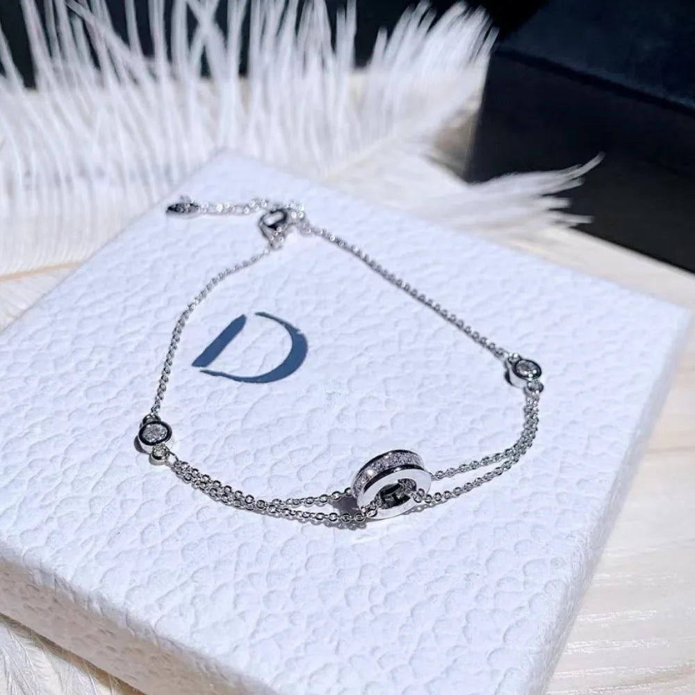 New Fashion Women's Bracelet, Shining Exquisite Chain Women's Jewelry, Suitable for Women's Daily Wear Bracelet, Christmas Gift