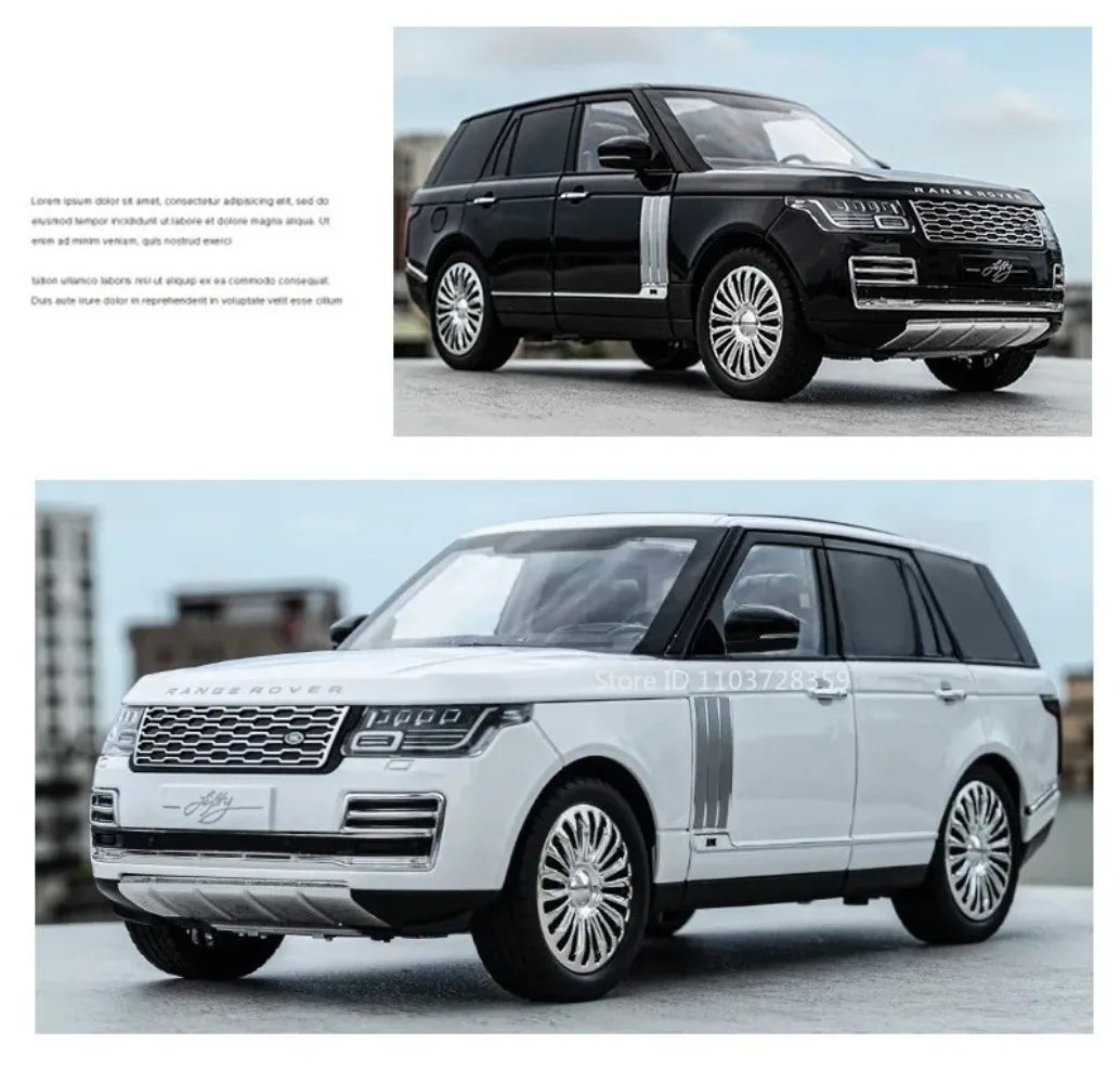 1:18 RS7 Range Rover Alloy Car Model Diecast Toy Sound Light 6 Doors Opened Shock Absorption Miniature Vehice Kid Christmas Gift