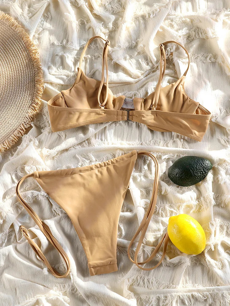 Floral Print Bikinis Low Waist Swimsuit Sexy Swimwear Women 2024 Triangle Bathing Suits Triangle Biquini Micro Thong Beachwear