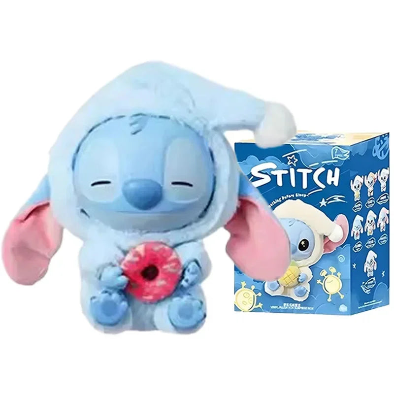 IN STOCK Stitch Eat Some Thing Before Sleep Series Blind Box Soft Stuffed Plush Kawaii Toy Pendant Doll Christmas Gift for Girls