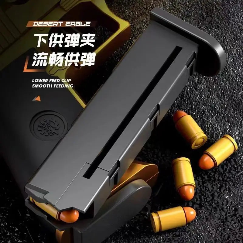 USP Toy Gun Continuous Fire With Laser Throwing Shell Empty Hanging Pistol Outdoor Game Launcher Christmas Gift for Boys