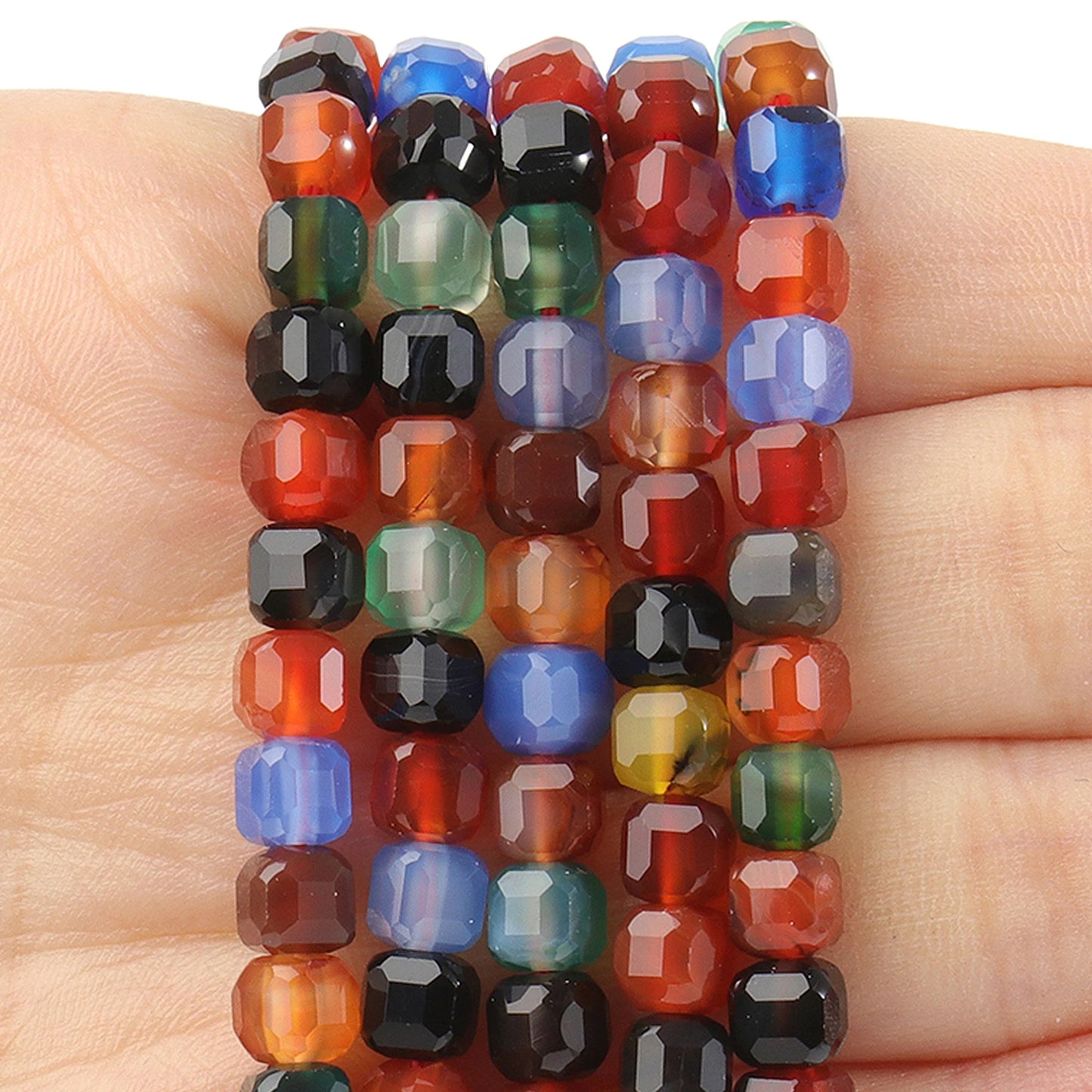 Faceted Natural Tourmaline 5mm Square Cube Shape Beads for Jewelry Making Diy Bracelet Necklace Beading Accessories