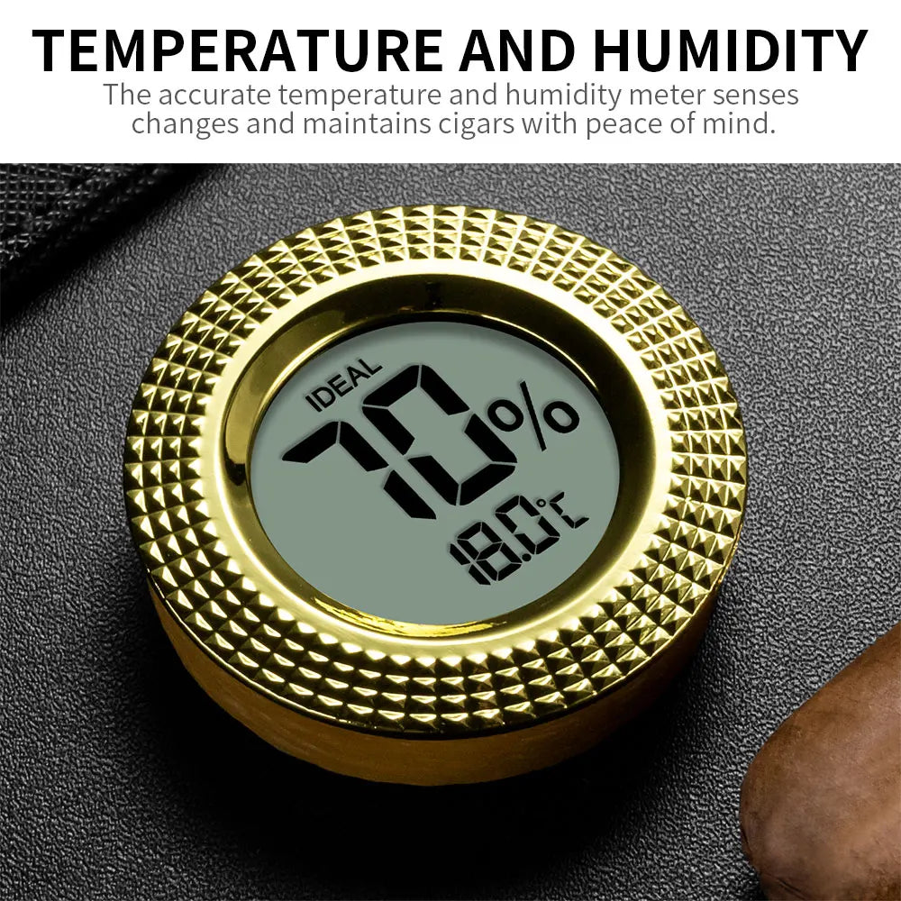 Cigar Hygrometer Thermometer Unique Design Portable Multi-Function Christmas Gift Cigar Accessories CLK-2023IH