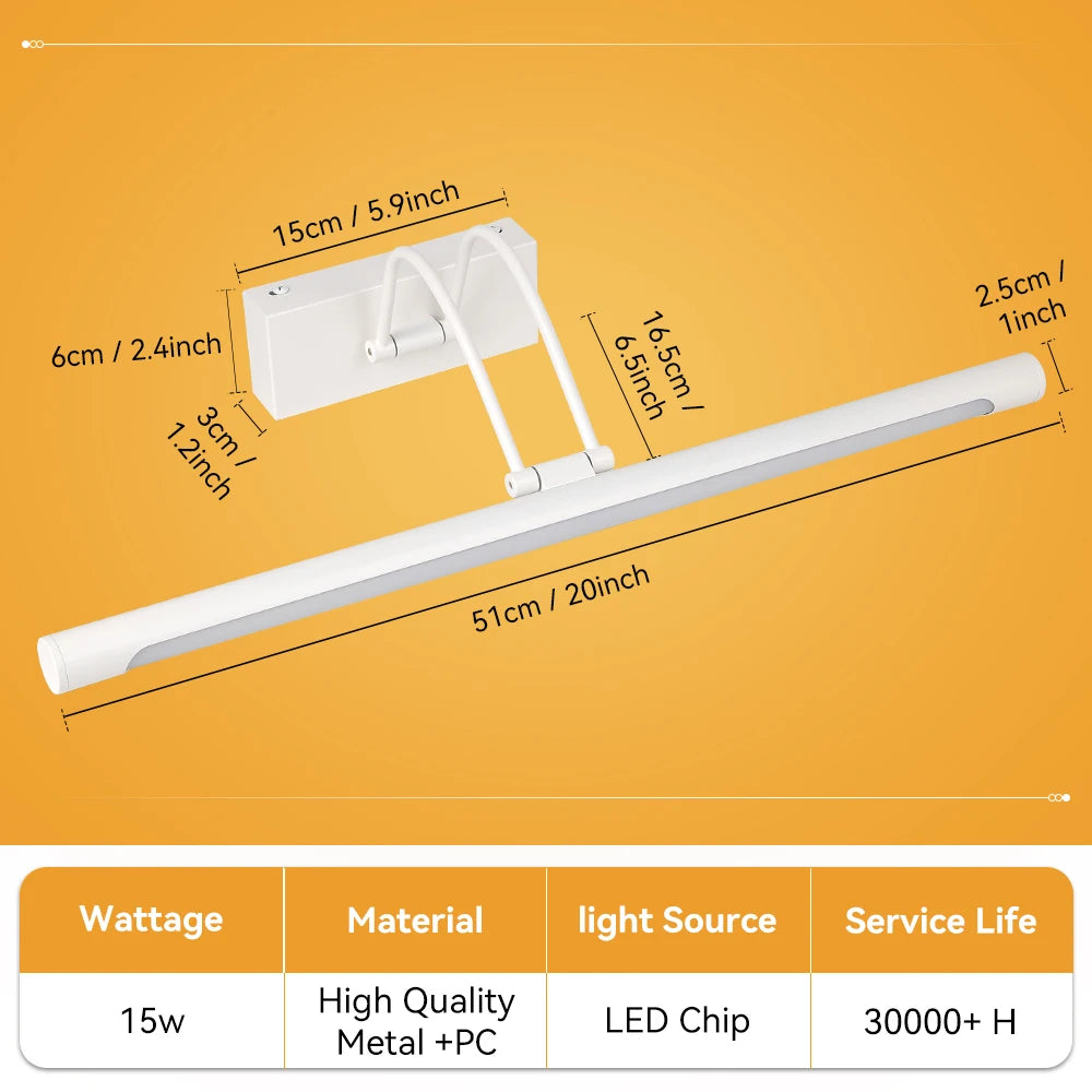 2025 NEW Wall Lamp Bathroom Mirror Light Led Waterproof For Make-up Modern Home Decoration Indoor Vanity Mirror Lamp Wash Basin