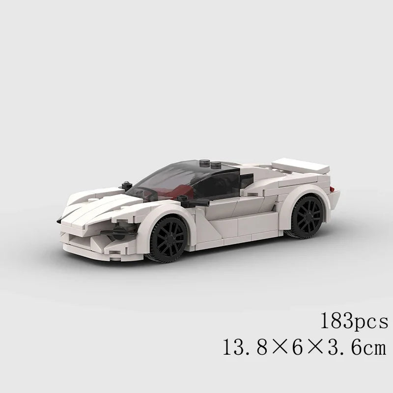 MOC Car Speed R34 488 Pickup R32 Racing Vehicle Model Building Block Super Race brick Christmas Gift City Technical rally sport