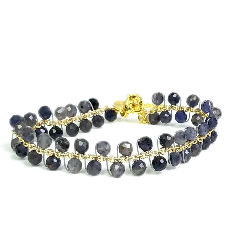 natural multifaceted 3-4mm stone Tourmaline garnet crystal quartz bracelet Women Jewelry Party /Wedding Luxury Gift Set Handwork