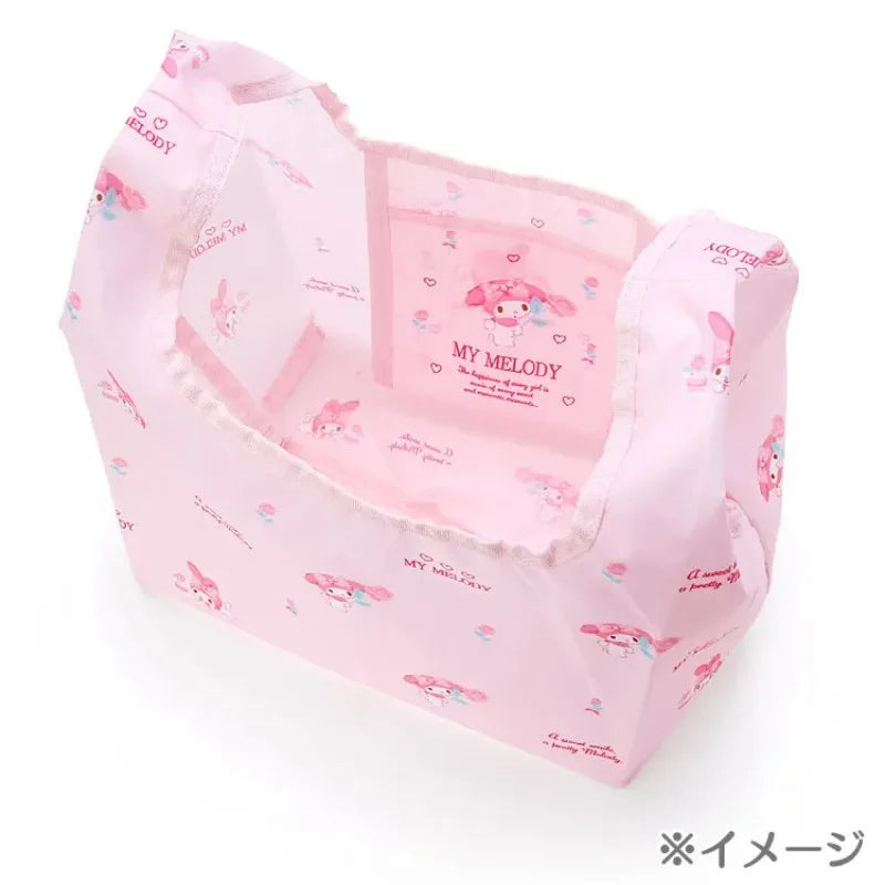 Foldable Hello Kitty Kuromi Melody Cinnamon Cartoon Storage Bag Organizer Folding Large Capacity Shopping Bag Christmas gift