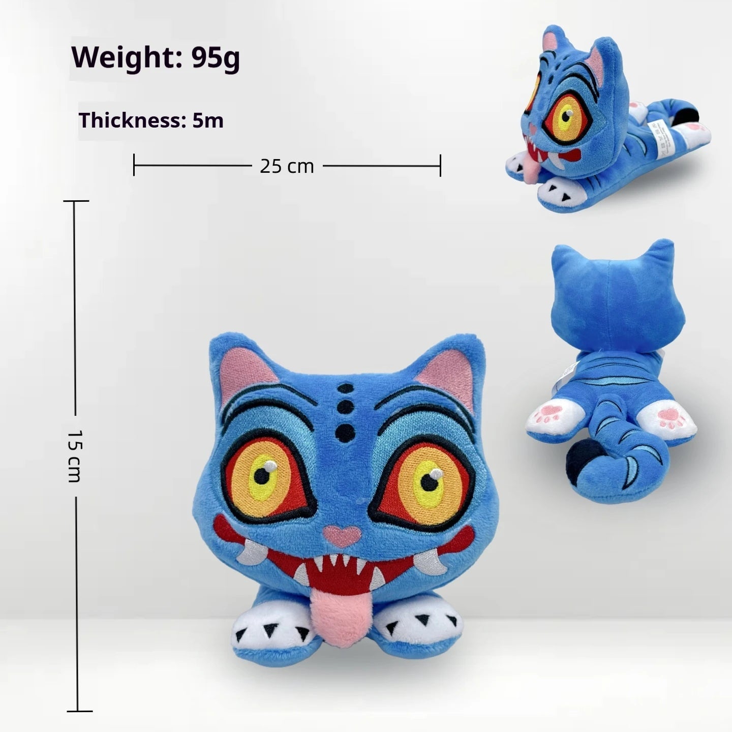 25cm Cute Kpop Demon Hunters Plush Doll Celebrity Fans Blue Tiger Doll Tv Themed Plush Toys Sofa Car Decoration Christmas Gift