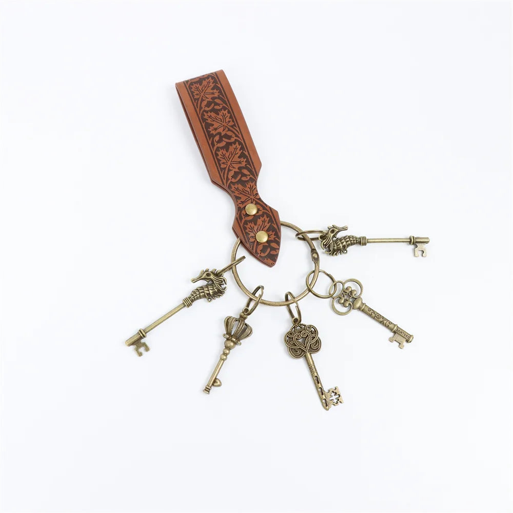 Medieval belts, Renaissance clothing accessories, circular rings, retro metal keychains, cosplay belts, accessories, belts