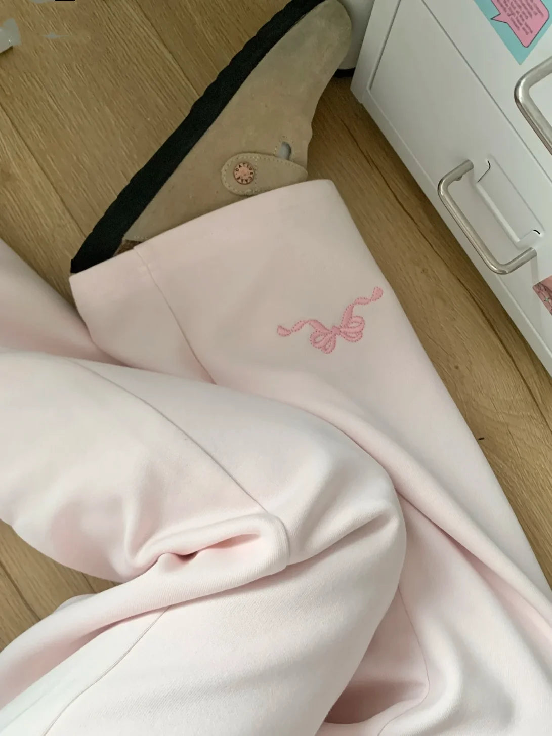 Sweet Girl Cute Straight Pants Spring New Casual All Match Sports Sweatpants Elastic Waist Cartoon Y2k Aesthetic Women Pants