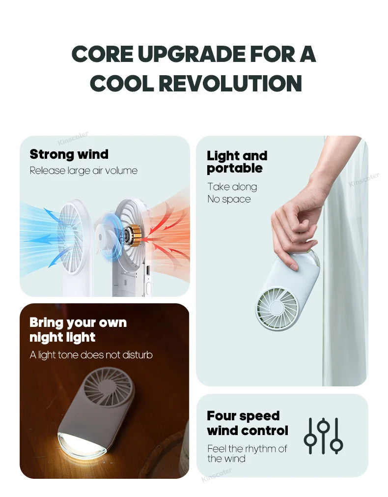 Pockets Mini Portable Fans Handheld USB Rechargeable Hand Fan Mini Desktop Air Cooler Outdoor Fan Cooling Travel Ventilation
