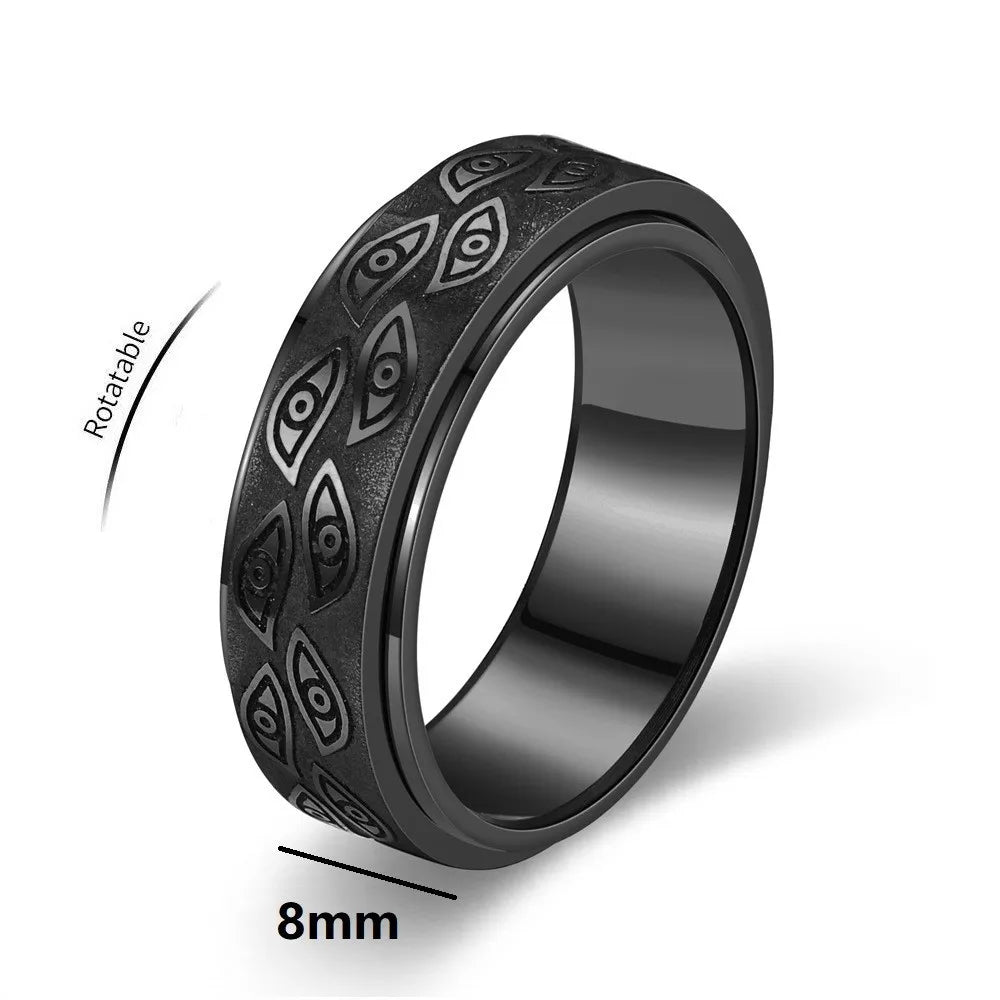 Viking Dragon Stainless Steel Anti Stress Rings Men Fidget Spinner Free Shipping Anti Anxiety Relaxing Rotating Ring Anillo