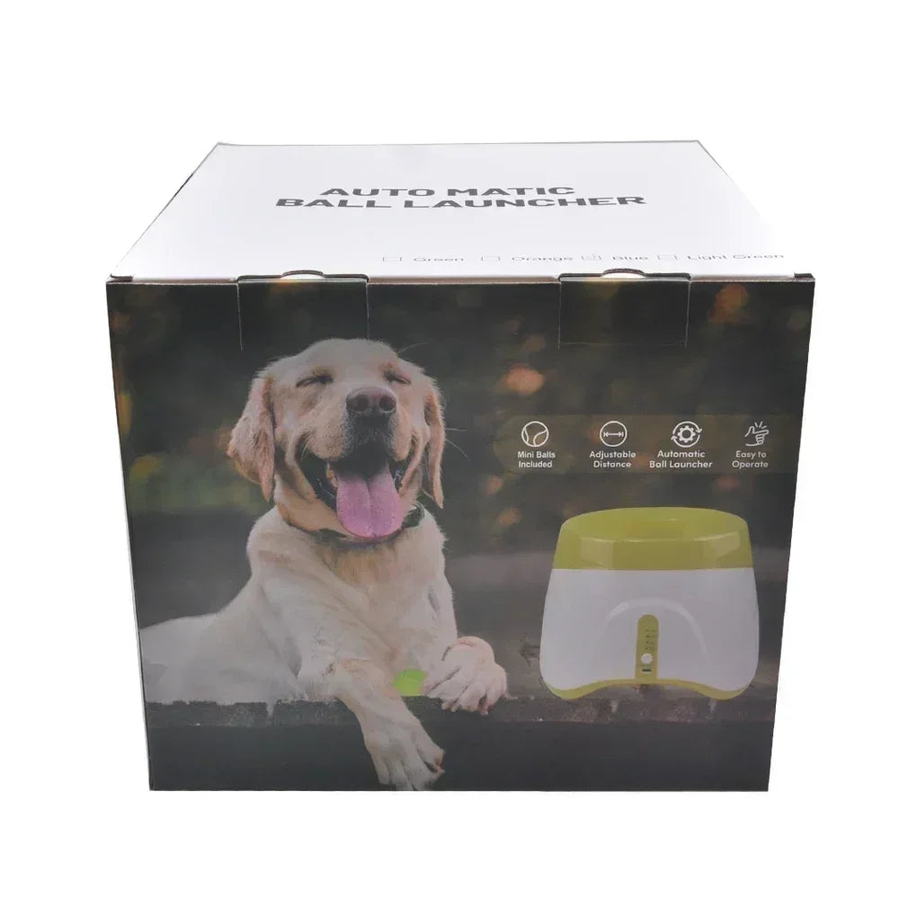 Automatic Dog Ball Launcher with 3 Distance Settings for Indoor & Outdoor Play, Keeps Pets Active & Healthy.
