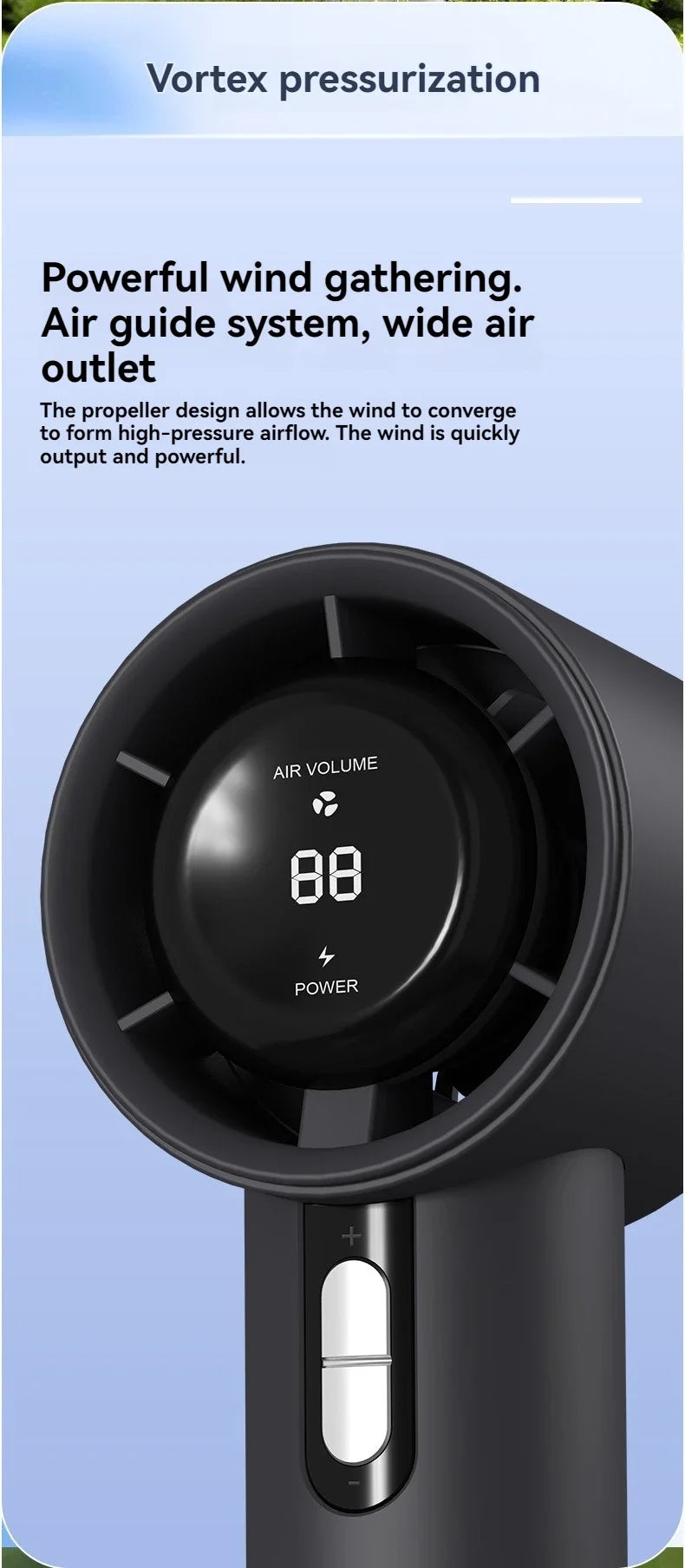 2pcs USB Rechargeable Handheld Fan - 100-Speed Turbo Cooling with LED, Portable Mini Fan for Outdoor, Camping & Office